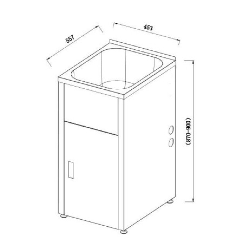 BadundKüche 35Liter Compact Laundry Tub & Cabinet