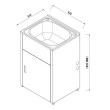 BadundKüche 45Liter Laundry Tub & Cabinet