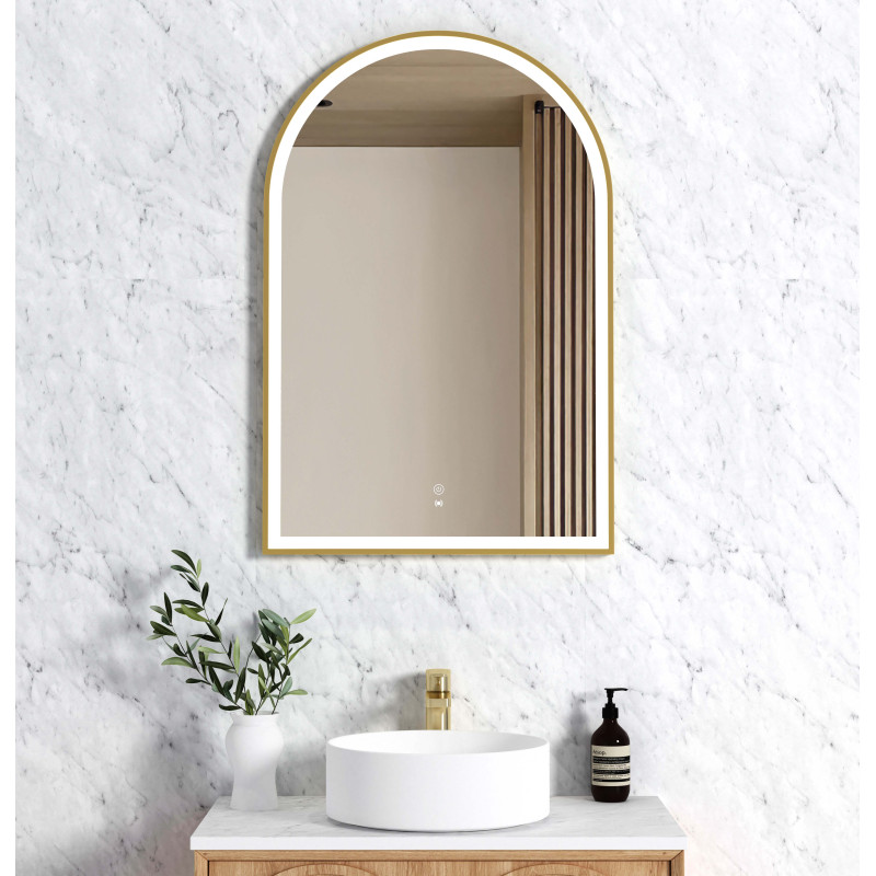 Otti LED Archie 900(H)x600(W) Metal Frame Mirror - White framed/ Black framed/ Gold framed
