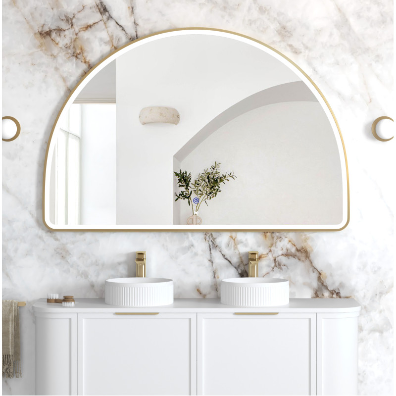 Otti LED Moonlight Archie 1000(H)x1500(W) Metal Frame Mirror - White framed/ Black framed/ Gold framed