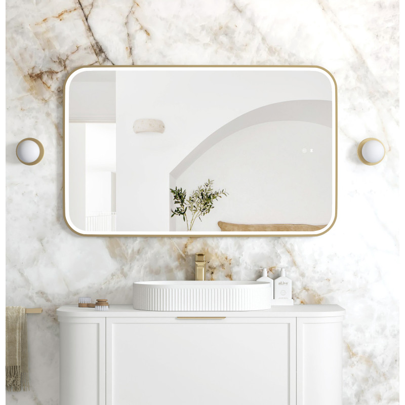 Otti LED Newport 1200(W)x750(H) Frame Mirror- Install Horizontal or Vertical - White framed/ Black framed/ Gold framed