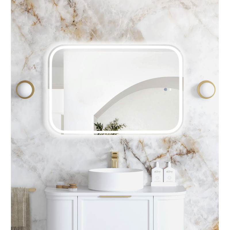 Otti LED Newport 900(H)x600(W) Frameless Mirror - Install Horizontal or Vertical - Frameless