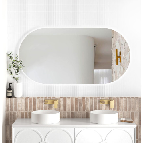 Otti LED Noosa 1500(W)x750(H) Frameless Mirror - Install Horizontal or Vertical - Frameless