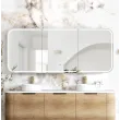Otti LED Newport 1800(W)x750(H) Shaving Cabinet - Premium Edition - Matte White/ Natural Oak/ Black Oak/ Woodland Oak/ Sable Walnut