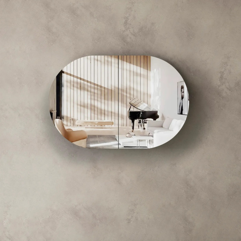 Otti Bondi 900x600mm Shaving Cabinet - Matte White/ Natural Oak/ Black Oak Otti Bondi 900x600mm Shaving Cabinet - Matte White/ Natural Oak/ Black Oak