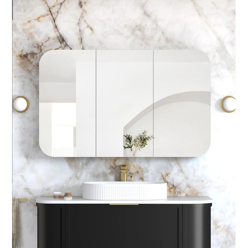 Otti Newport 1200x750mm Shaving Cabinet - Matte White/ Natural Oak/ Black Oak/ Woodland Oak/ Sable Walnut