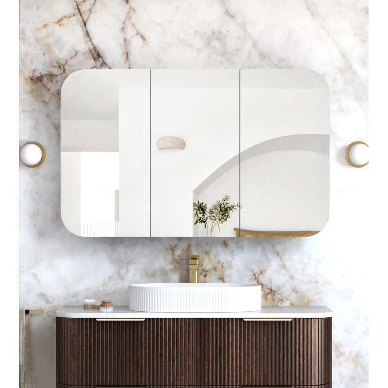Otti Newport 1200x750mm Shaving Cabinet - Matte White/ Natural Oak/ Black Oak/ Woodland Oak/ Sable Walnut