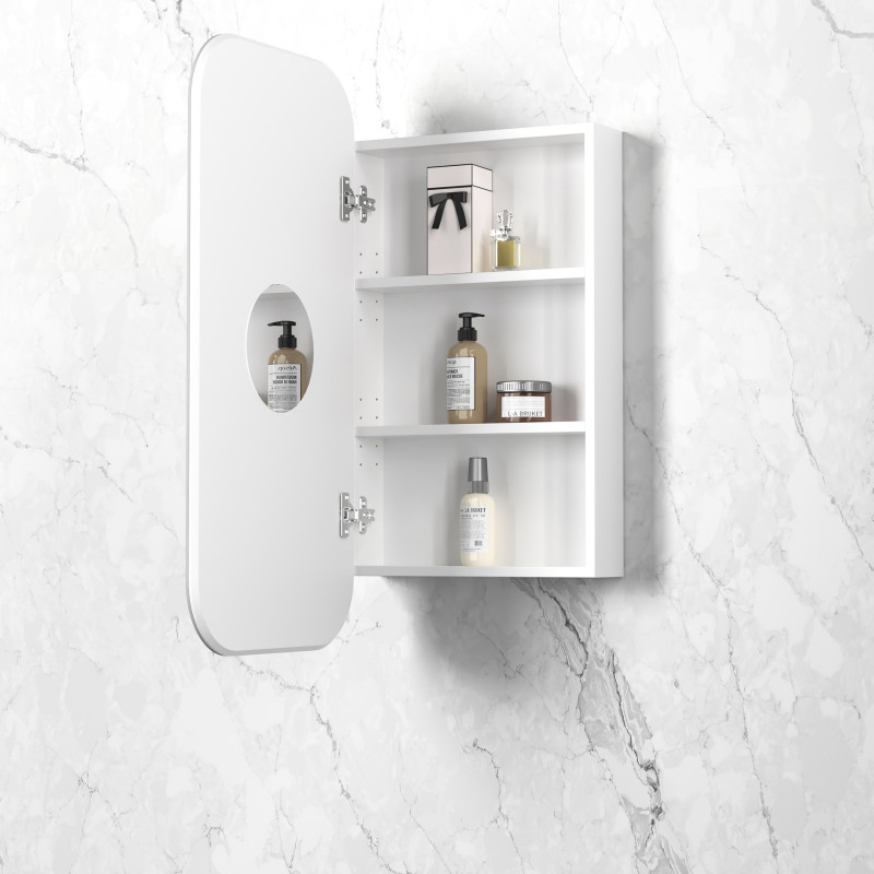 Otti Newport 900x450mm Shaving Cabinet - Matte White
