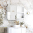 Otti Newport 900x750mm Shaving Cabinet - Matte White/ Natural Oak/ Black Oak/ Woodland Oak/ Sable Walnut