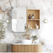 Otti Newport 900x750mm Shaving Cabinet - Matte White/ Natural Oak/ Black Oak/ Woodland Oak/ Sable Walnut