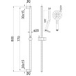 ACL P&P Plus Cora Sliding Rail Shower - Round