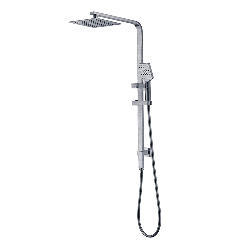 BadundKüche Sliding Multifunction Hand Shower With 250mm Overhead Rain Shower - Square