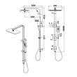 BadundKüche Sliding Multifunction Hand Shower With Overhead Rain Shower