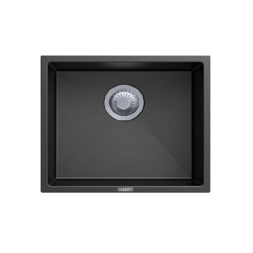 Aquaperla 457 x  406mm Magic Salsa Black Granite Kitchen Sink