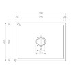 BadundKüche 590 x 450 x 230mm Granite Under/Overmount Granite Sink