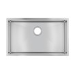 Aquaperla 762x457x254mm Chrome Stainless Steel Single Bowl Kitchen Sink