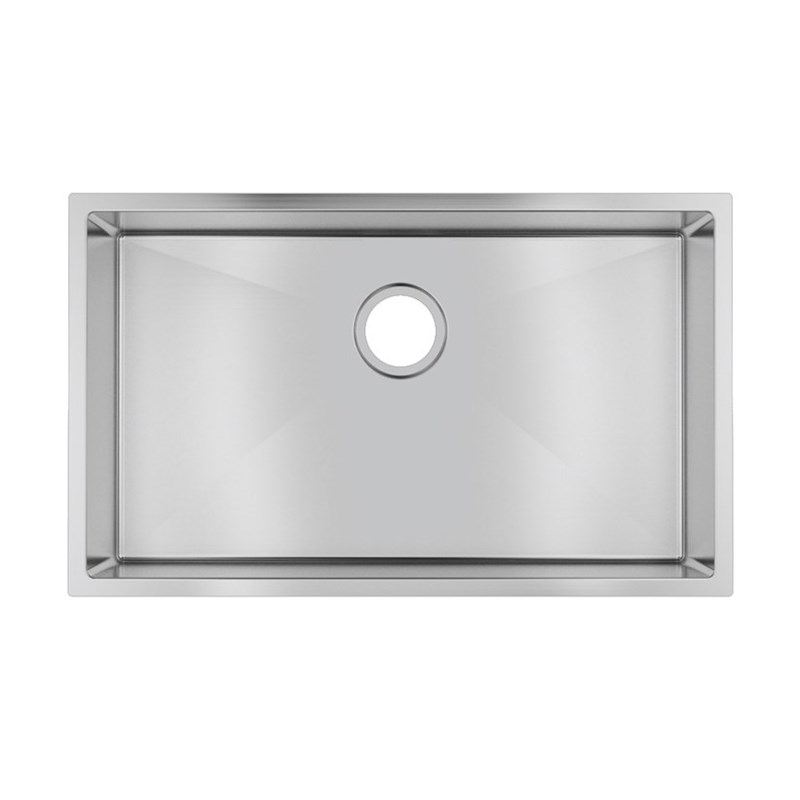 Aquaperla 762x457x254mm Chrome Stainless Steel Single Bowl Kitchen Sink