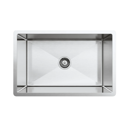 Aquaperla 762x457x254mm Chrome Stainless Steel Single Bowl Kitchen Sink