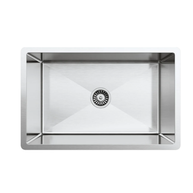 Aquaperla 762x457x254mm Chrome Stainless Steel Single Bowl Kitchen Sink