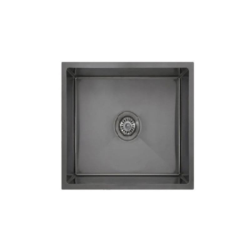 Inspire 450x450x220 Gun Metal Single Bowl Kitchen Sink