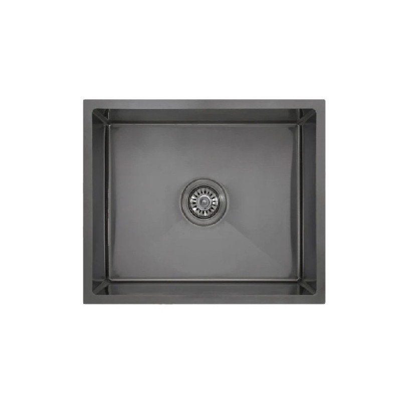 Inspire 580x440x220 Gun Metal Single Bowl Kitchen Sink