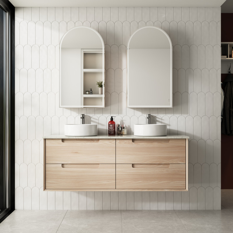 Aulic Ainsley Wall Hung Vanity with Stone Top 600mm-1500mm