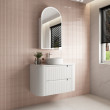 Aulic Curva Wall Hung Vanity with Stone Top 750mm-1800mm