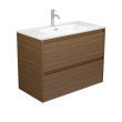 Fienza Joli Amato Walnut Wall Hung Vanity with Ceramic top 750mm-1200mm
