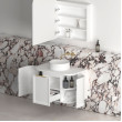 Otti Hampshire Satin White Wall Hung Curve Vanity with Stone Top or Marble Top 600mm-1800mm