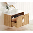 Otti Laguna Mark II  Woodland Oak Wall Hung Vanity with Stone Top or Marble Top 600mm-1800mm 