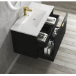 Otti Marlo Matte Black Wall Hung Vanity with Stone Top or Marble Top 600mm-1500mm