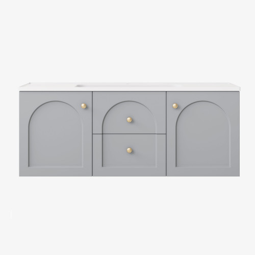 Lukka Chester Federation Wall Hung PVC Vanity with Ceramic top 600mm-1500mm