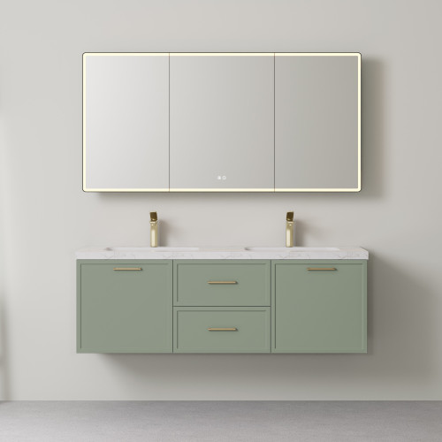 Lukka Kingsley Federation Wall Hung Vanity with Ceramic top 600mm-1500mm