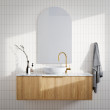 Timberline Elwood Wall-Hung Vanity with SilkSurface top and White Gloss Above Counter Basin 750mm-1800mm