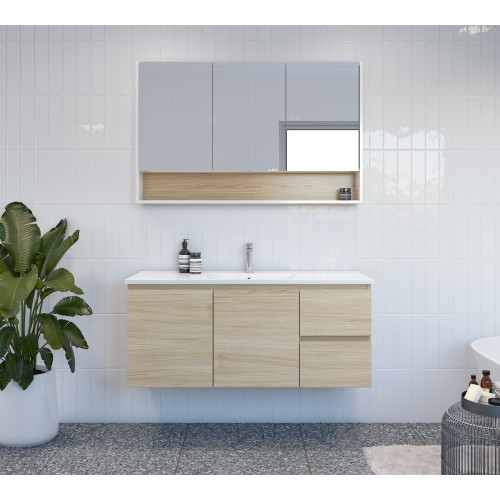 Timberline Nevada Wall-Hung Vanity with Ceramic top 600mm-1500mm