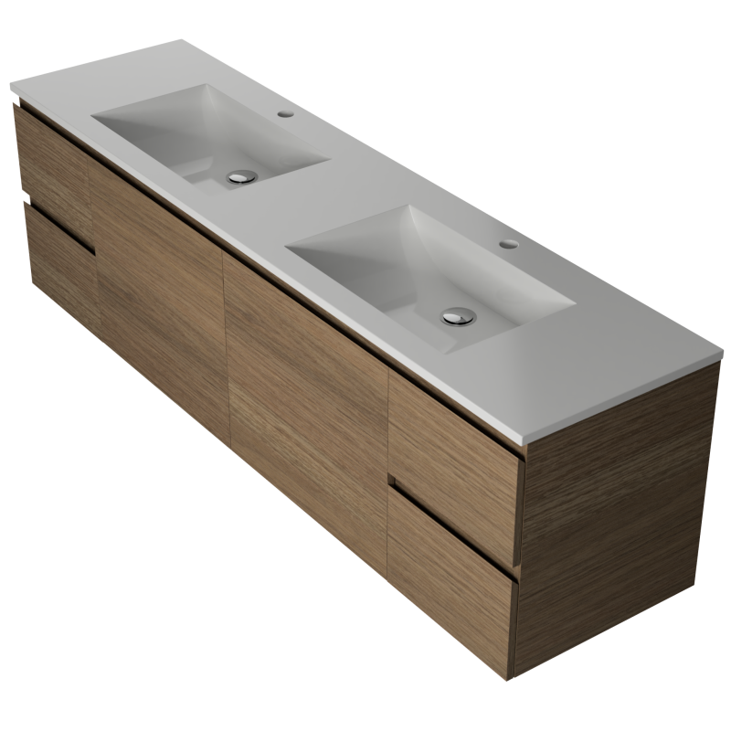 Timberline Nevada Wall-Hung Vanity with Ceramic top 600mm-1500mm