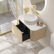 Mercio Elva Wall-Hung Vanity - Natural Oak 600mm-1500mm
