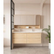 Mercio HERA Wall-Hung Vanity with Ceramic top - Tas Oak 600mm-1500mm