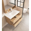 Mercio HERA Wall-Hung Vanity with Ceramic top - Tas Oak 600mm-1500mm