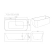 Mercio Bullion Ultra-Thin Back-to-Wall Bathtub - Gloss White