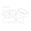 Mercio Musen Ultra-Thin Back-to-Wall Bathtub - Gloss White