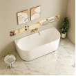 Mercio Musen Ultra-Thin Back-to-Wall Bathtub - Gloss White