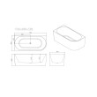 Mercio Nova Ultra-Thin Corner Bathtub - Gloss White