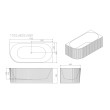 Mercio Rose V-Groove Corner Bathtub - Matt White
