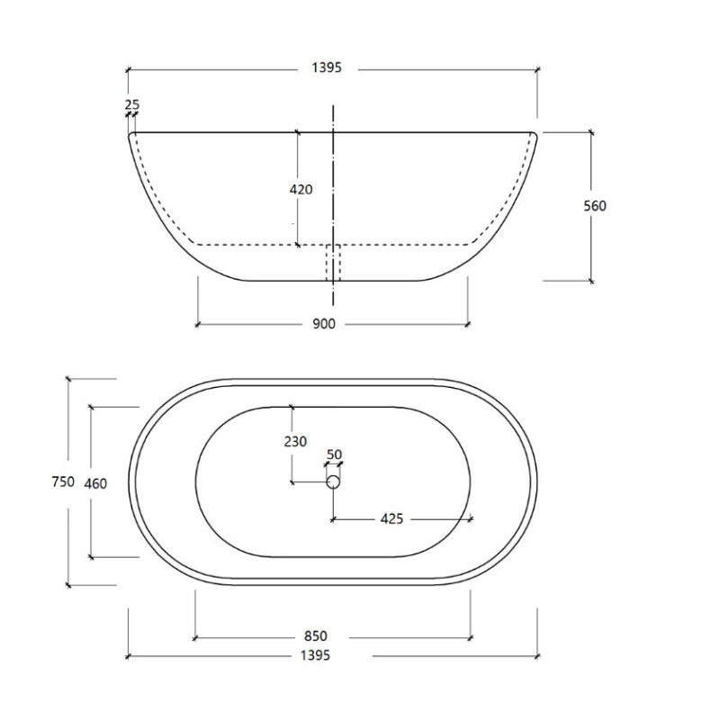Cassa Design Egg Shell Bathtub
