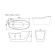 Mercio Clara Freestanding Bathtub - Gloss White
