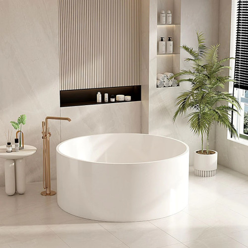 Mercio Cole Freestanding Acrylic Bathtub - Gloss White