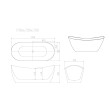 Mercio Disney Ultra-Thin Freestanding Bathtub - Gloss White