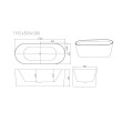 Mercio ISEO Freestanding Bathtub - Gloss White