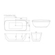 Mercio Libra Freestanding Bathtub - Gloss White